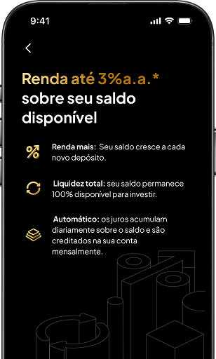 Tela do app ZERO Invest